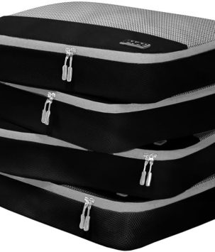 Dot&Dot Large Packing Cubes - 4 Pcs Suitcase Organizer Set - Carry On Travel Cubes